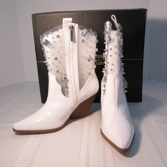 Cape Robbin Chriena White Jeweled Cowboy Boot Sz 5.5 NIB - Picture 6 of 10